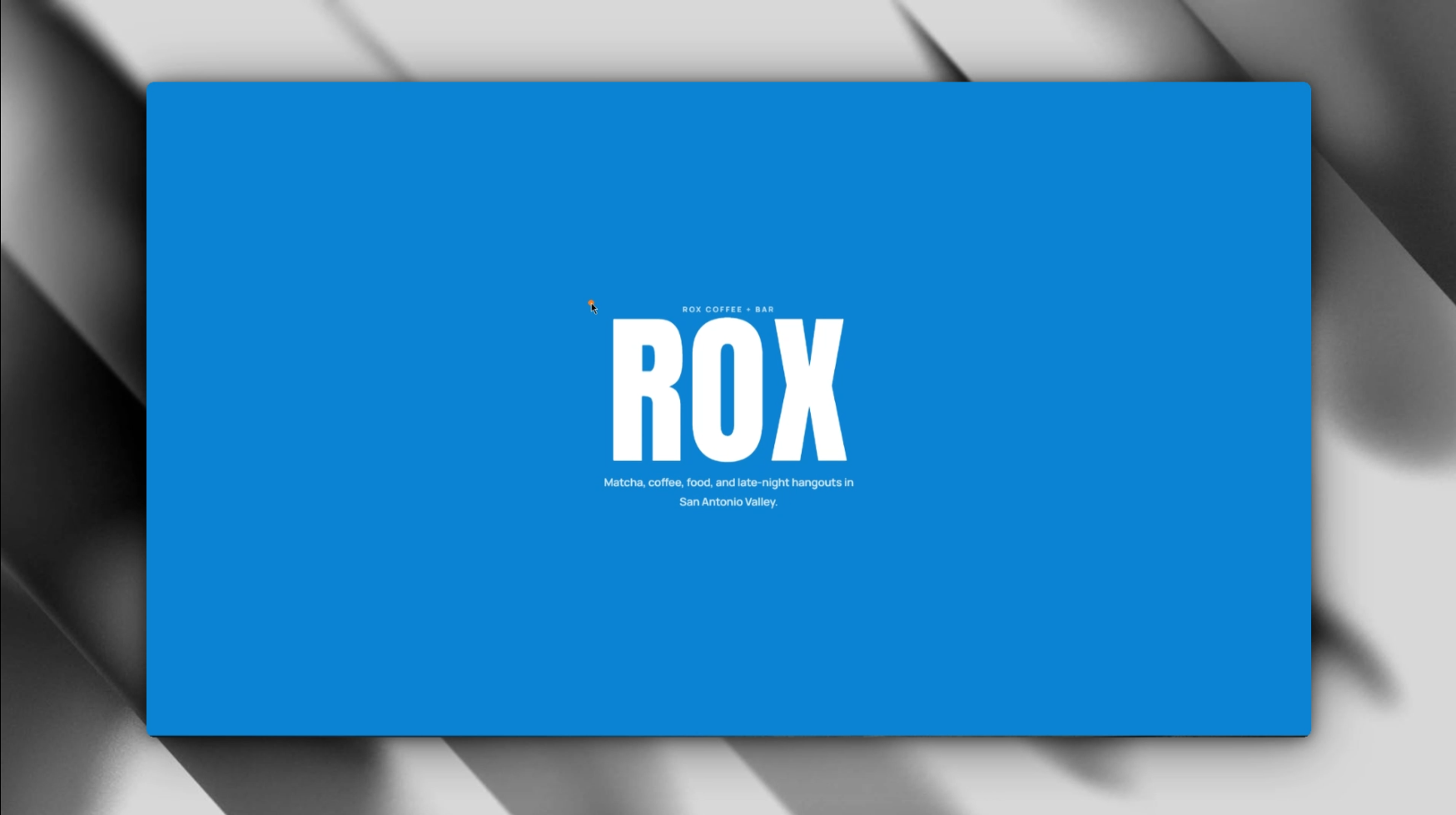 ROX Coffee + Bar website preview